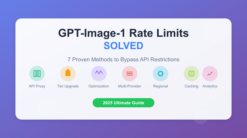 GPT-Image-1 Rate Limits Solved: 7 Proven Methods to Bypass API Restrictions [2025 Ultimate Guide]