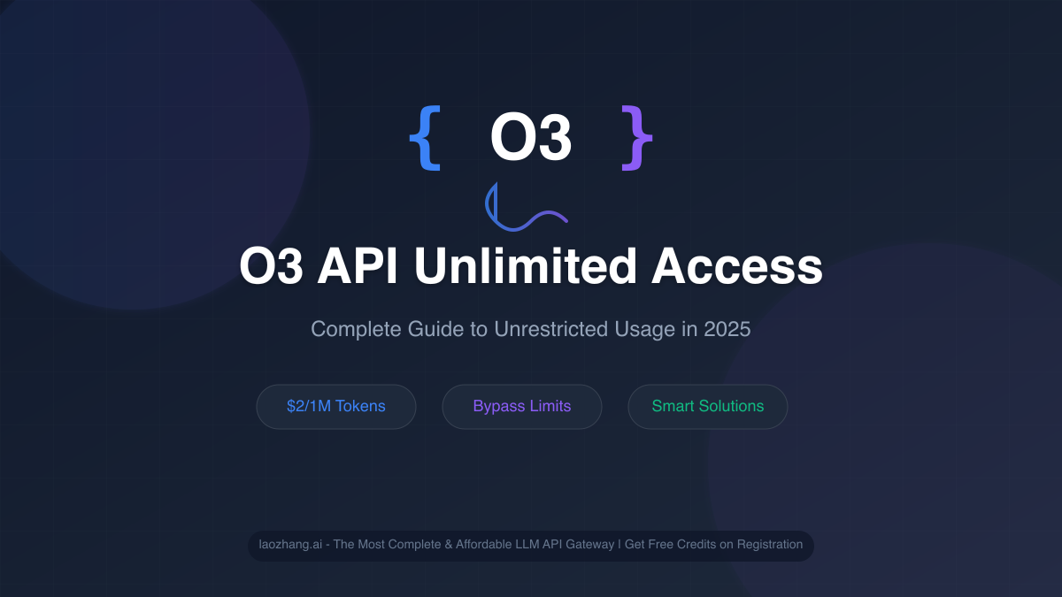 O3 API Unlimited Access: Complete Guide to Unrestricted Usage [2025]