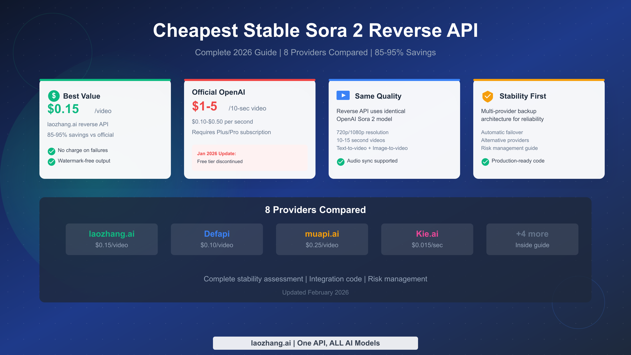 Cheapest Stable Sora 2 Reverse API: Complete 2026 Guide ($0.15/Video)