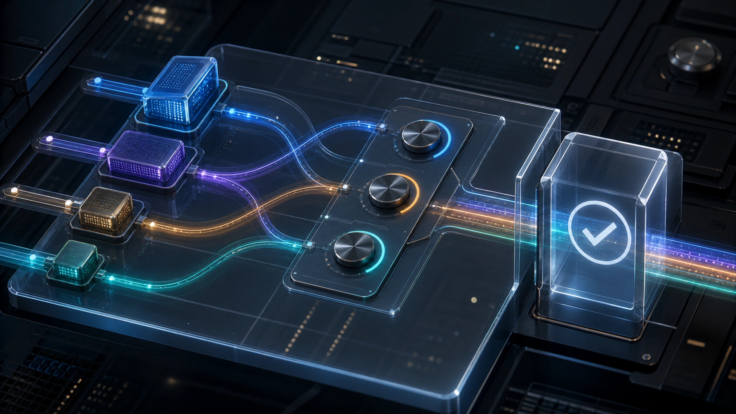 Four Claude model routes converging on an accepted workload result