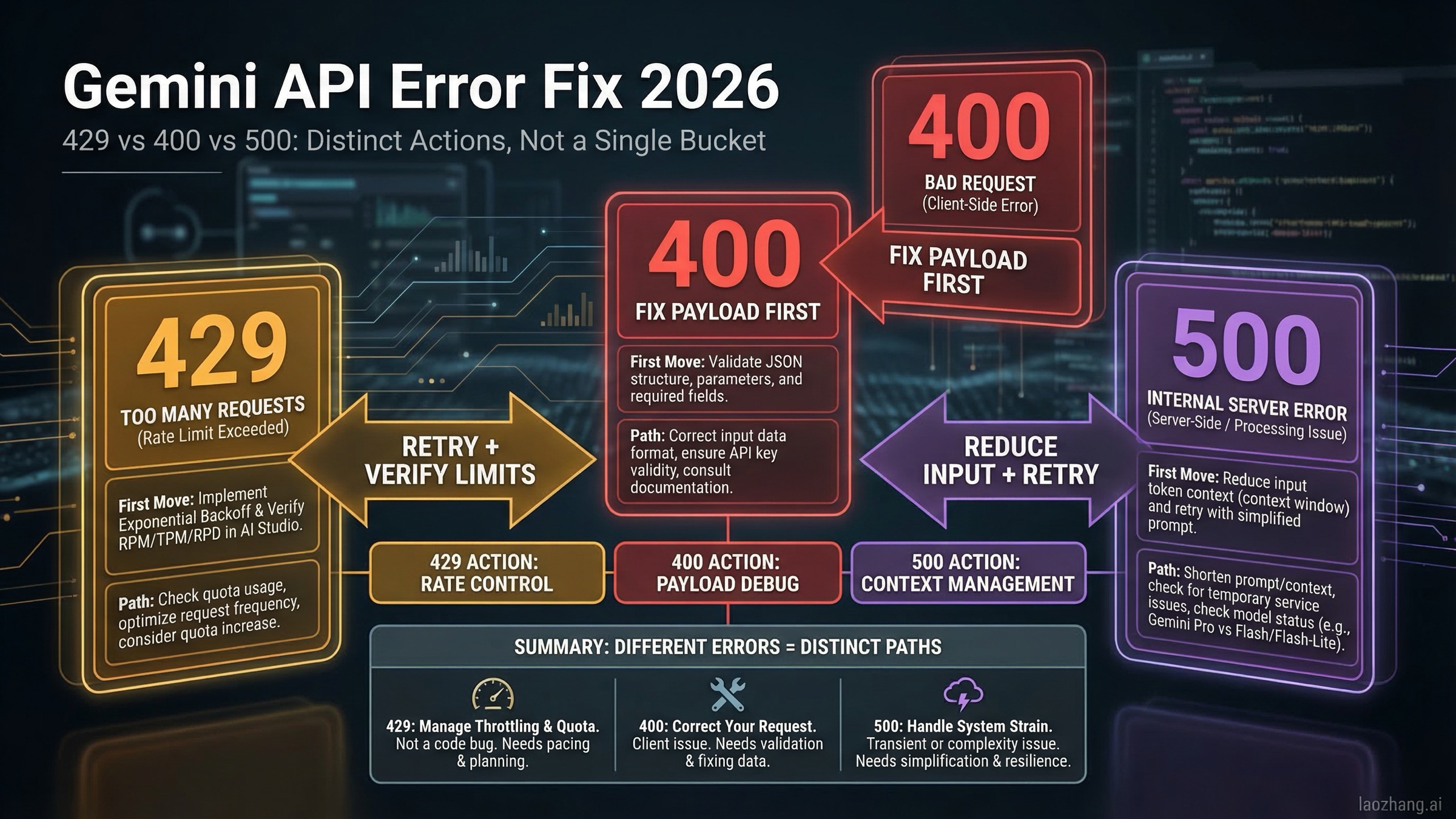 Gemini API Error Fix 2026: Solve 429, 400, and 500 Fast