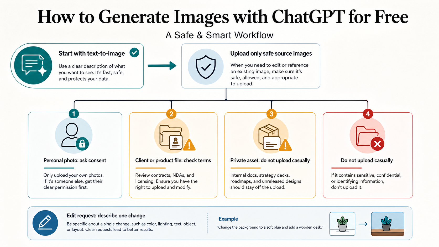 Safety board for deciding when to upload personal, client, product, or private source images to ChatGPT.