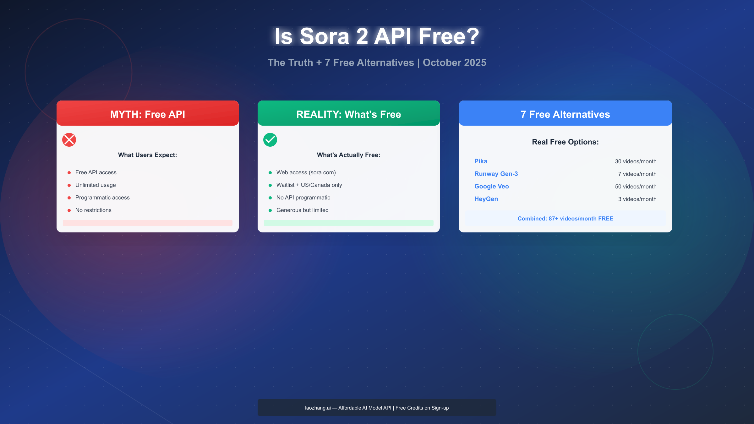 Is Sora 2 API Free? The Complete Truth + 7 Real Free Alternatives (2025)