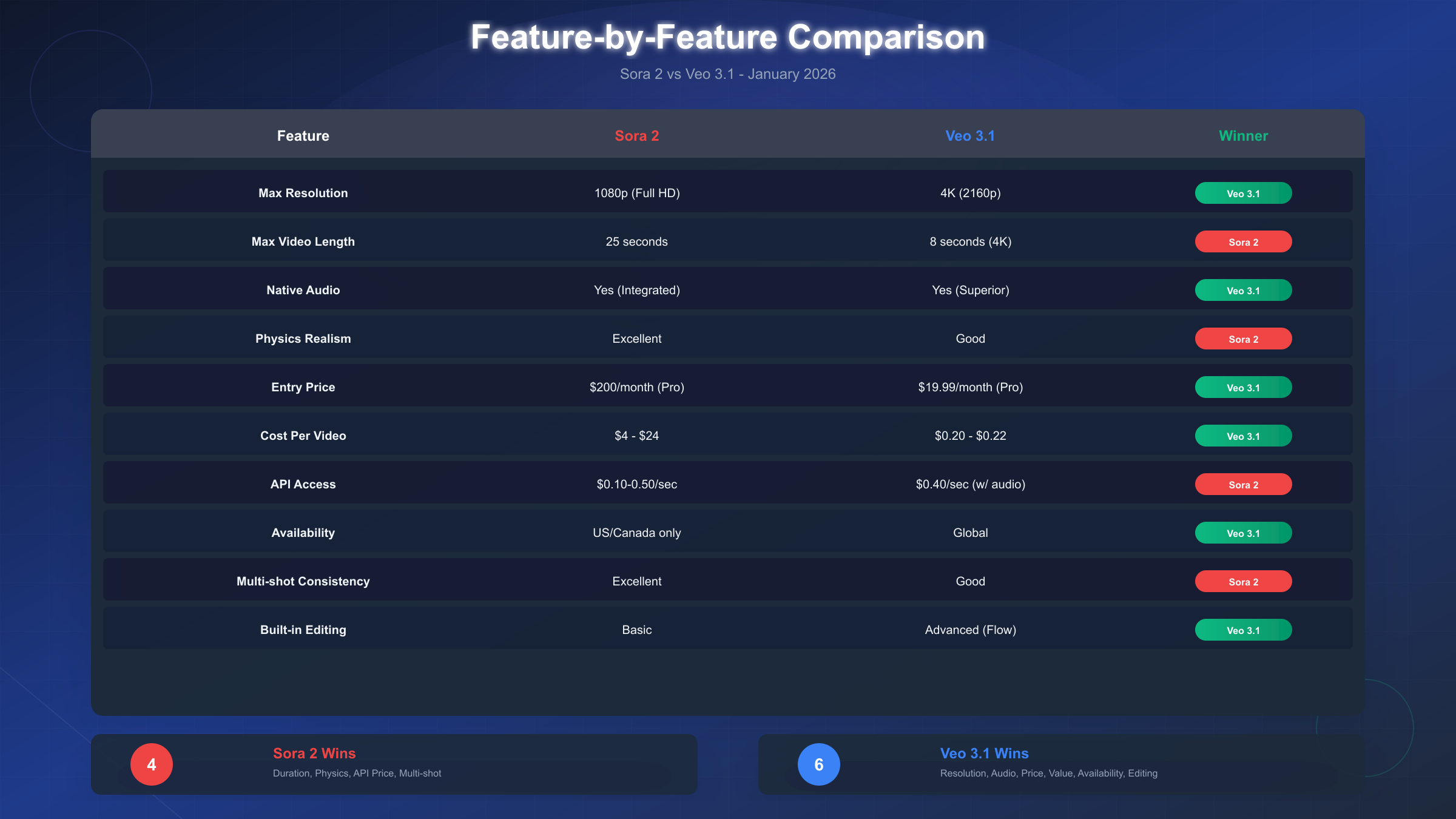 Feature-by-Feature Comparison