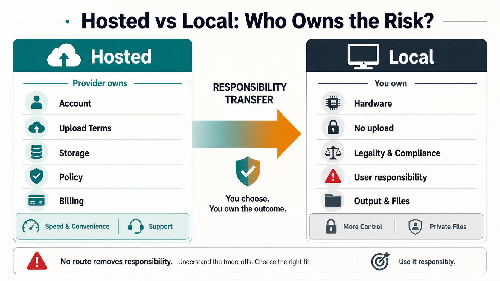 Hosted versus local responsibility map for lower-filter image generation