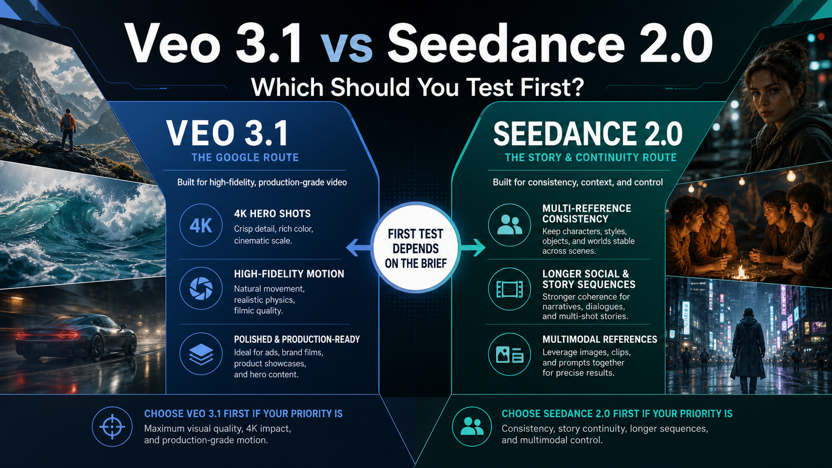 Veo 3.1 vs Seedance 2.0: Which Should You Test First?