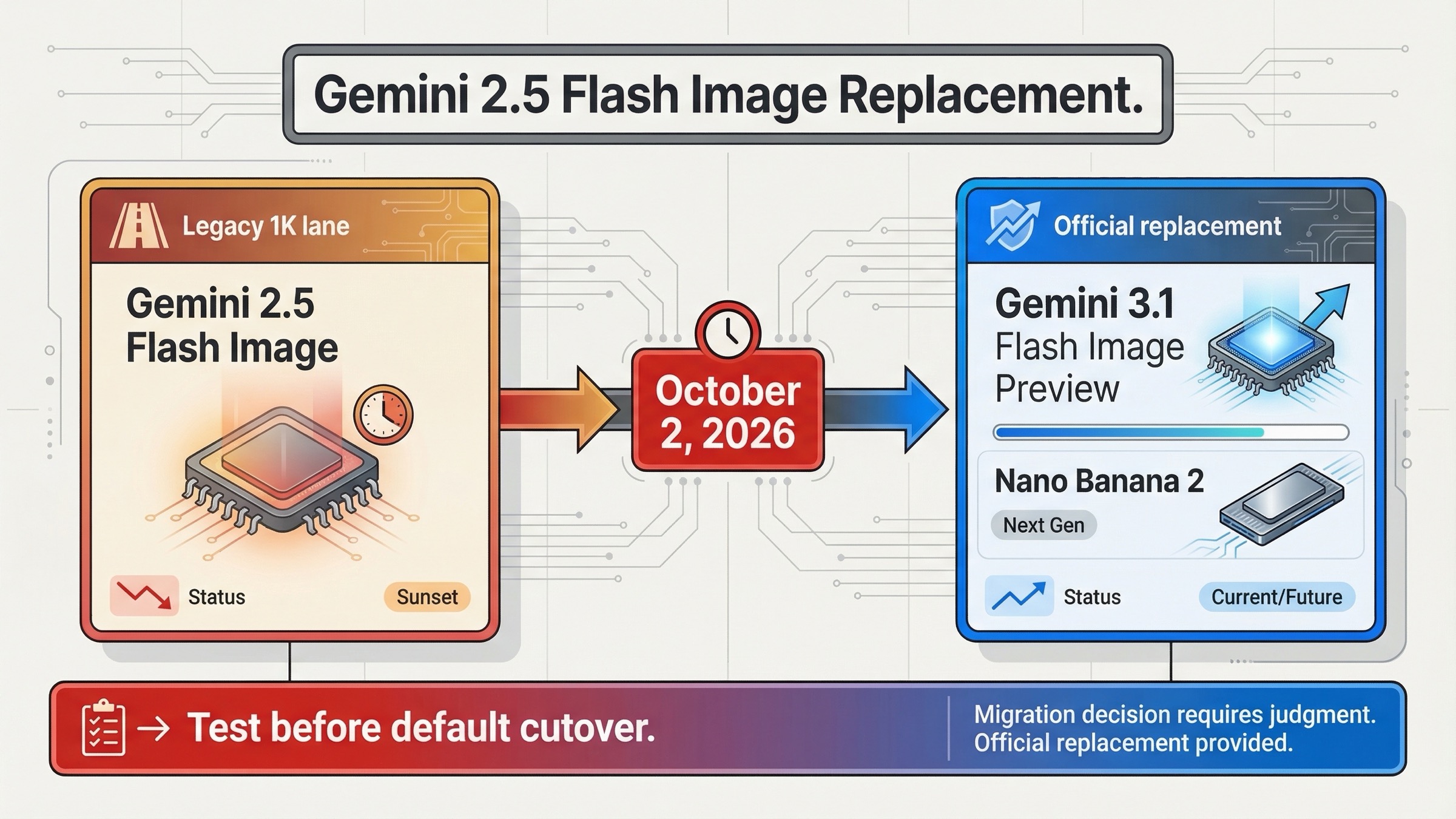 Reemplazo de Gemini 2.5 Flash Image: qué usar antes del 2 de octubre de 2026