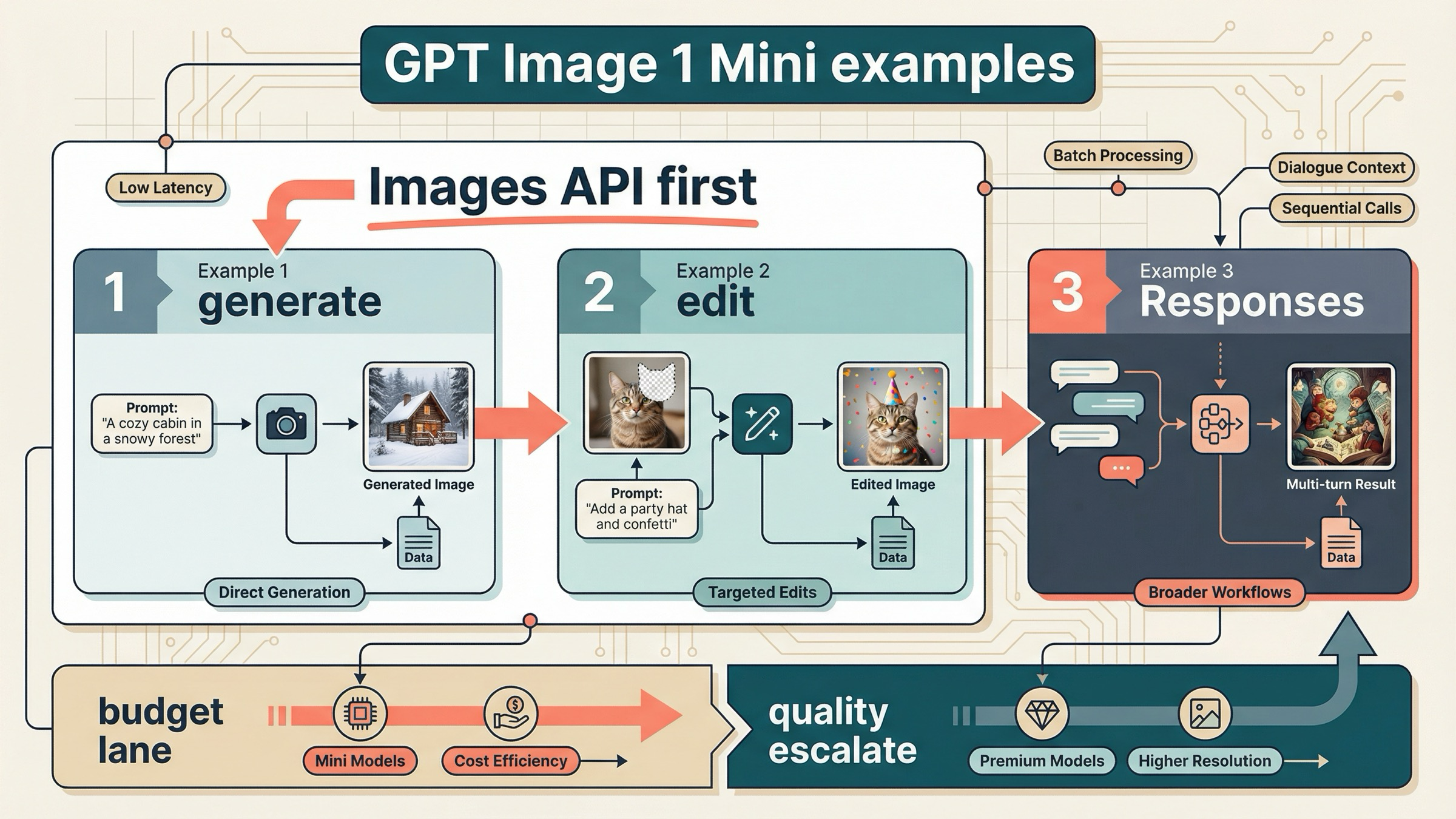 GPT Image 1 Mini examples en 2026: 3 patrones de OpenAI API que si funcionan