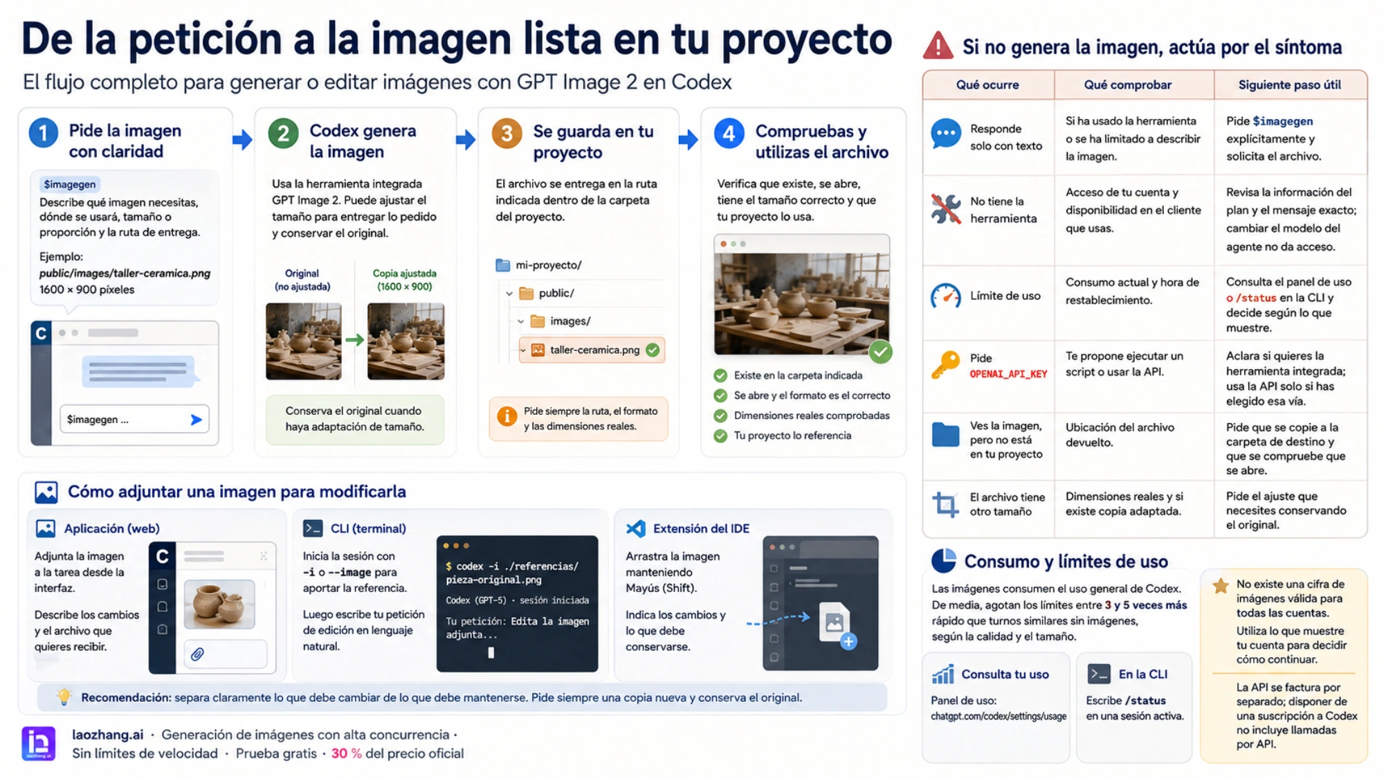 Esquema de la petición de una imagen en Codex, su guardado en el proyecto y las comprobaciones del archivo.