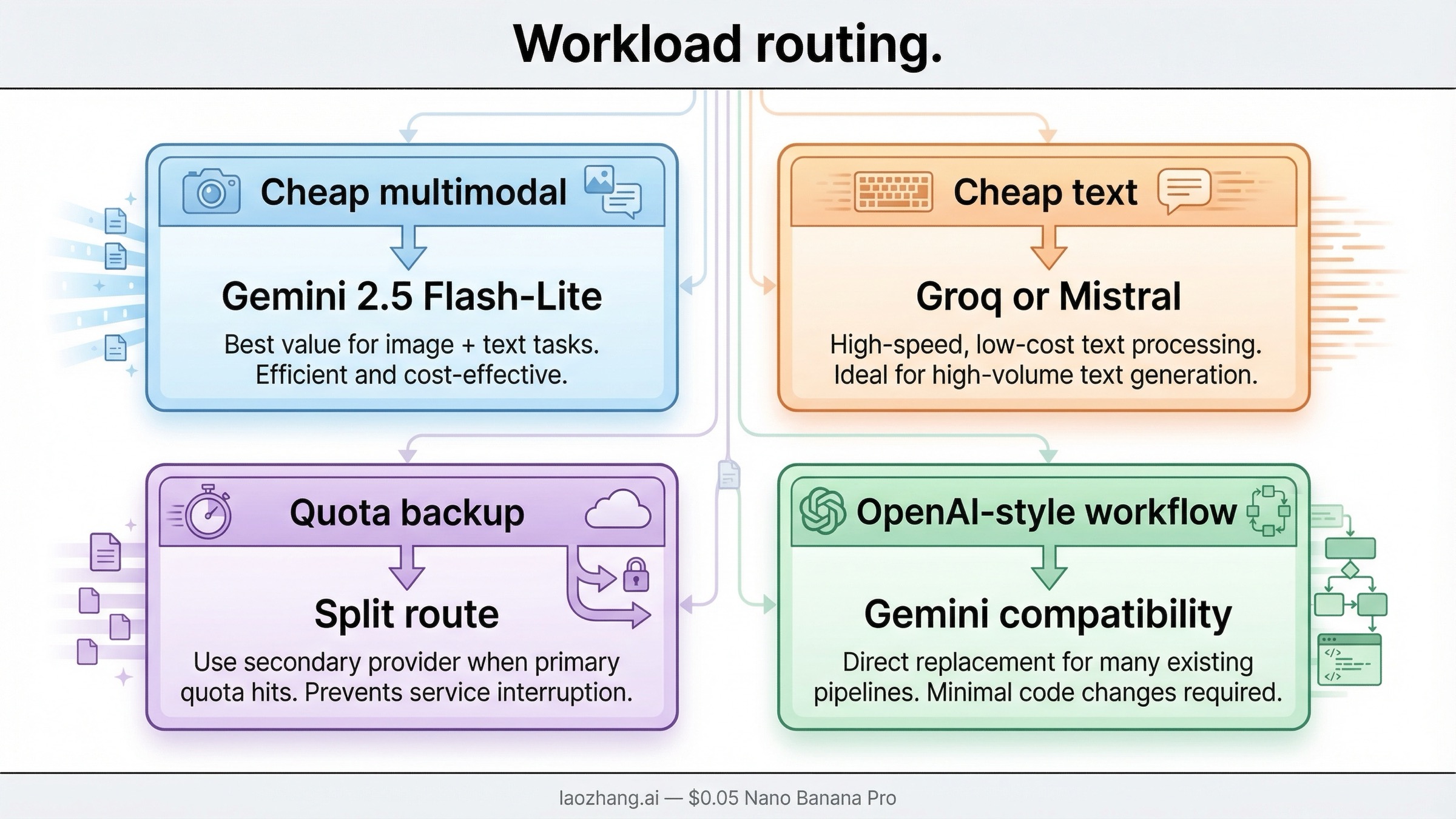 安いGemini APIと代替APIの実務ルーティング
