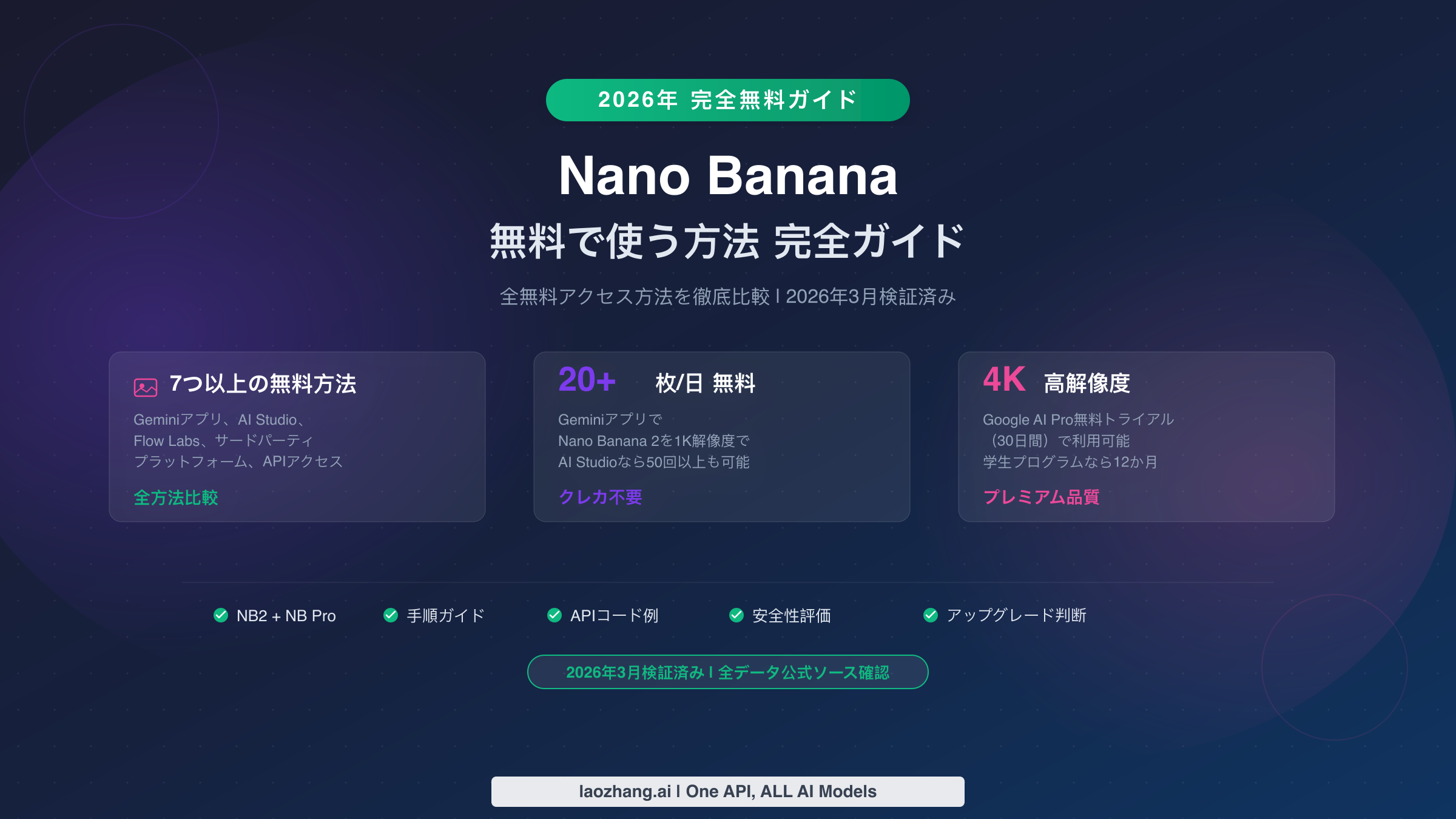 Nano Banana 無料で使う方法 2026年完全ガイド