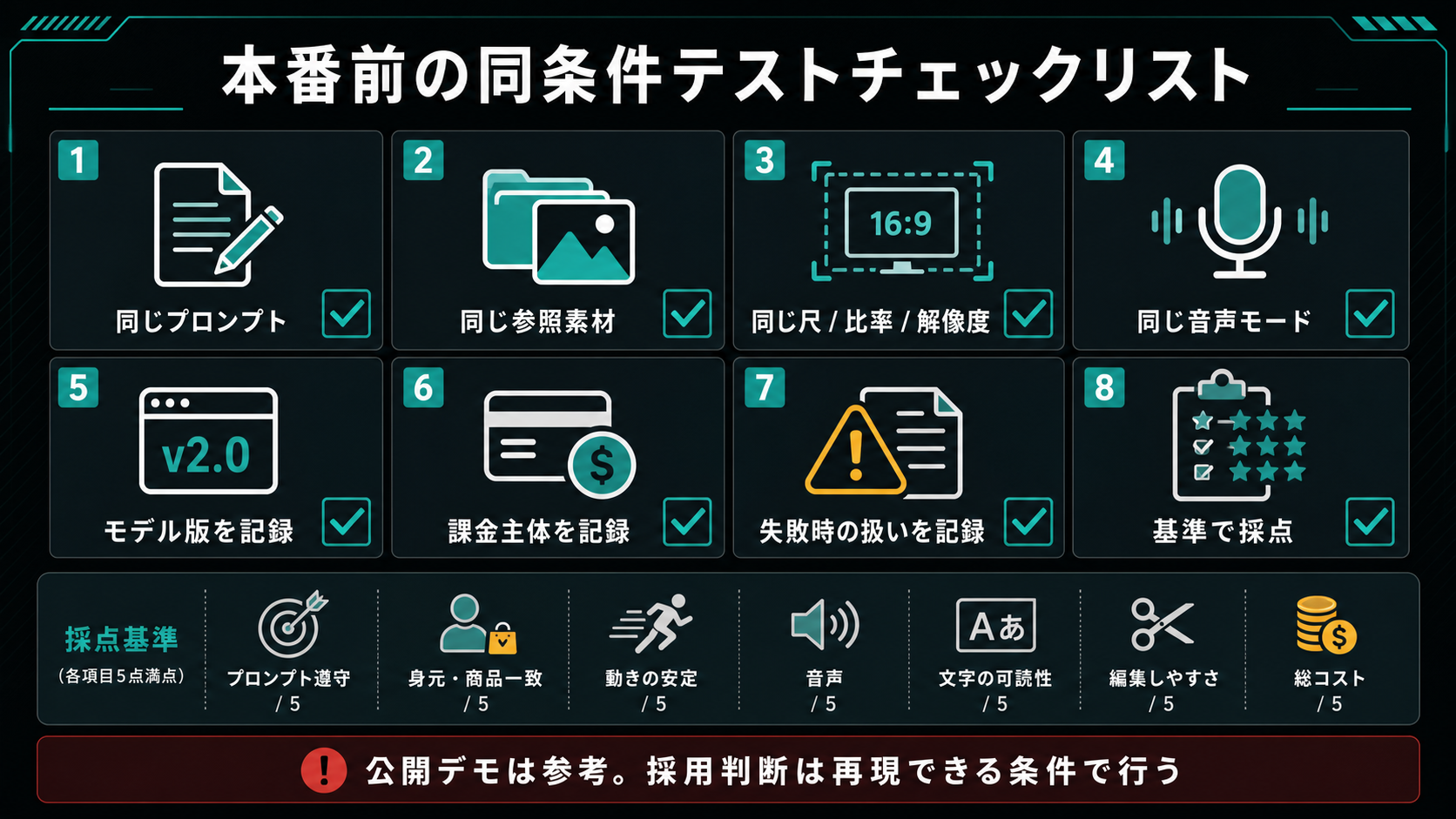 本番前に同じプロンプトで Wan 2.7、Kling 3.0、Seedance 2.0 を比較するチェックリスト