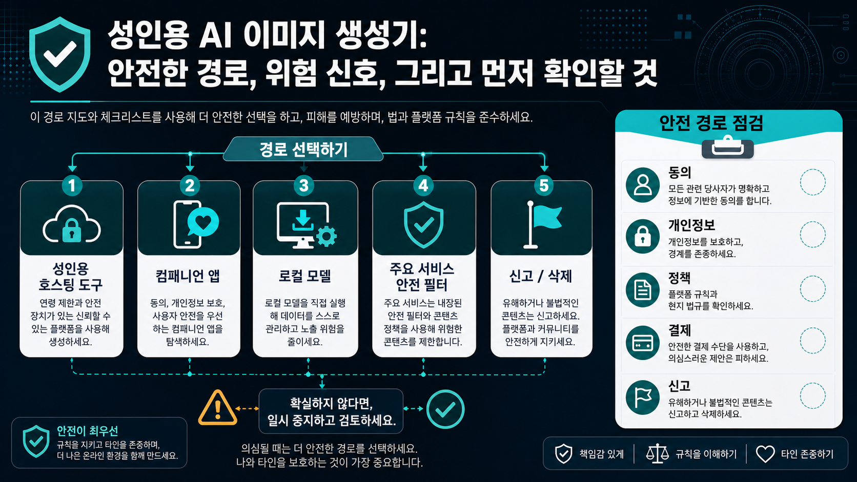성인용 AI 이미지 생성 경로를 나눈 안전 지도