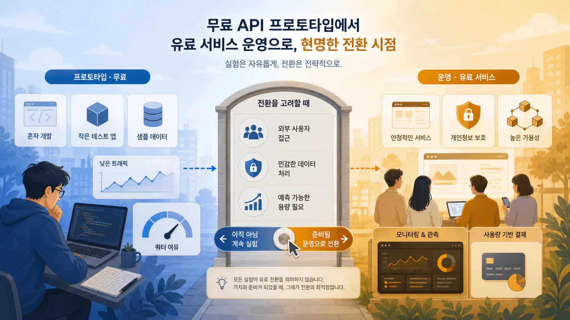 무료 프로토타입에서 결제 프로젝트로 넘어가는 판단선