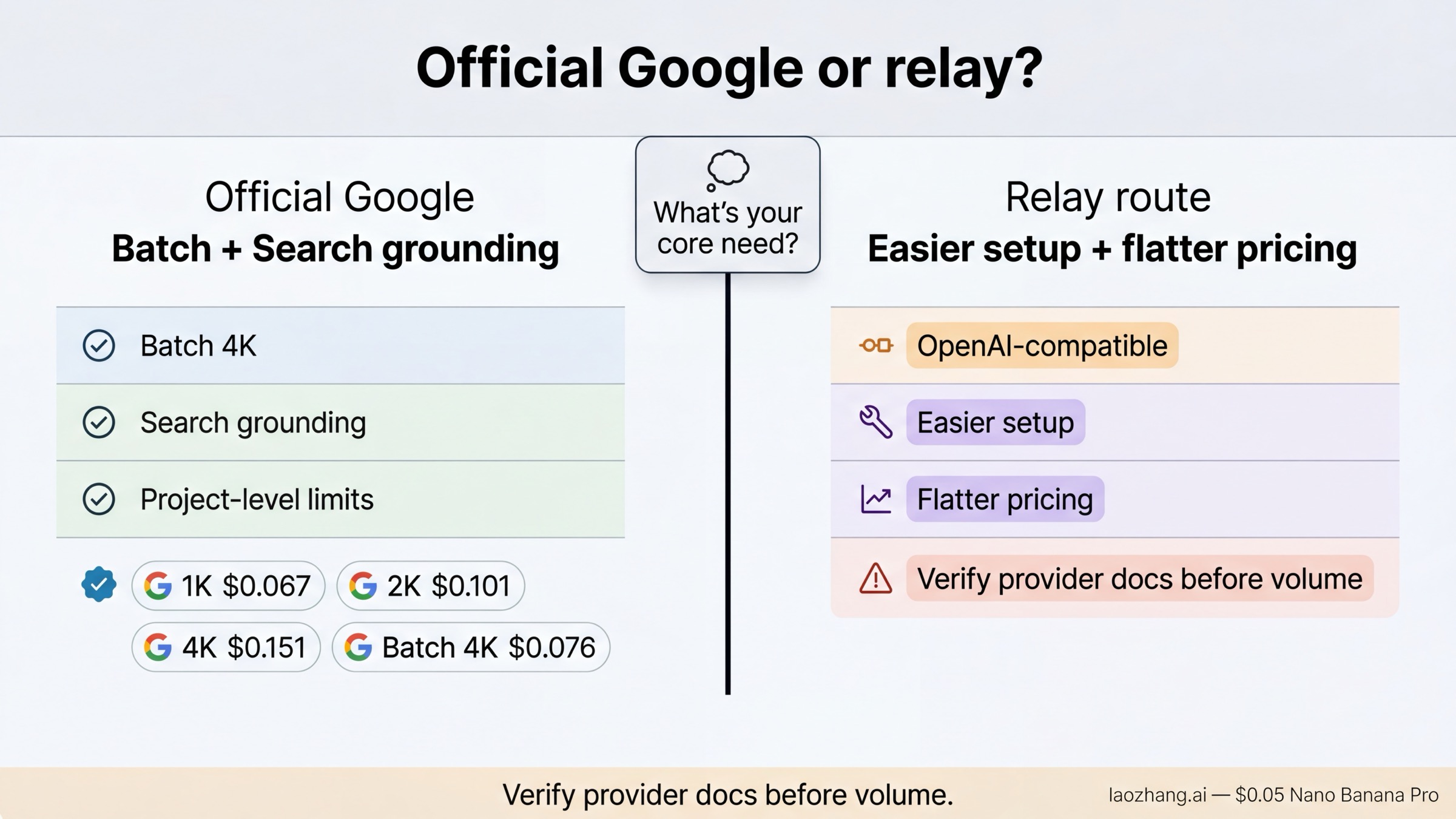 Google의 Nano Banana 2 직결 API가 relay 경로보다 나은 경우와 relay가 더 잘 맞는 경우를 보여주는 비교 보드