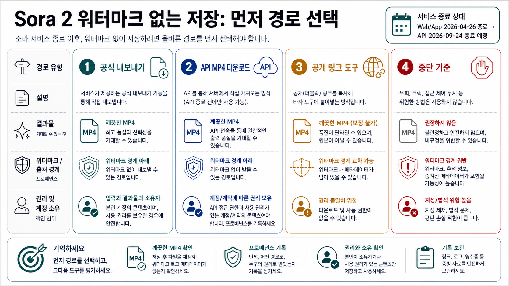 Sora 2 워터마크 없는 영상 저장: 종료 이후 가능한 경로