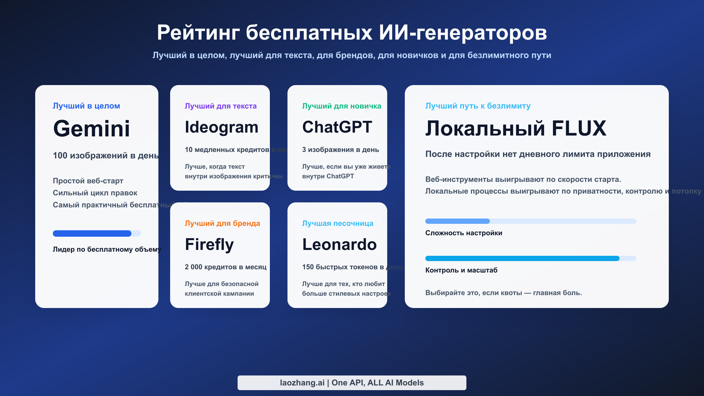 Рейтинг лучших бесплатных ИИ-генераторов изображений по сценариям
