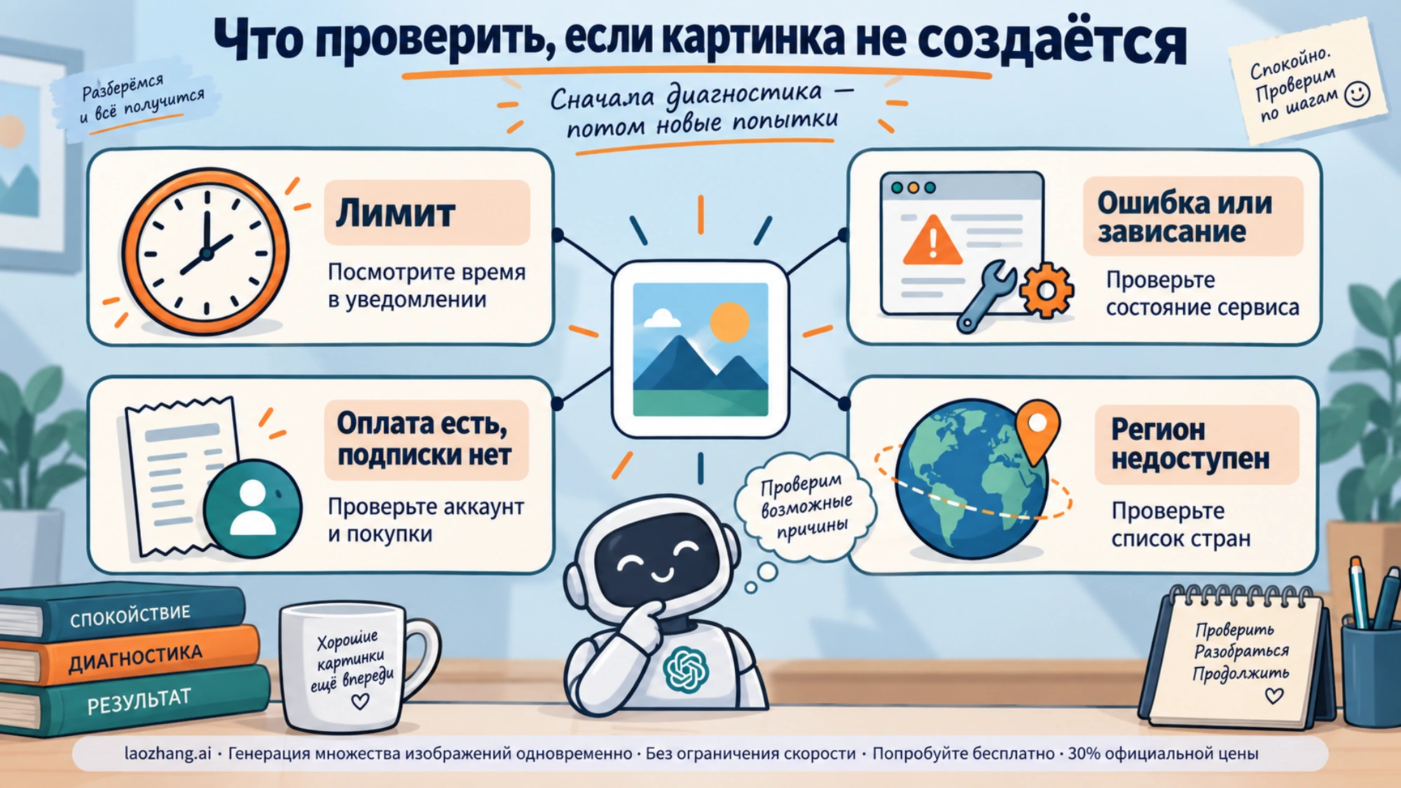 Схема проверки лимита, технической ошибки, подписки и региональной доступности