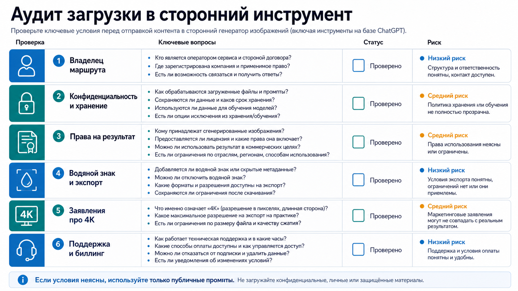 Чек-лист перед загрузкой файлов в бесплатный генератор изображений