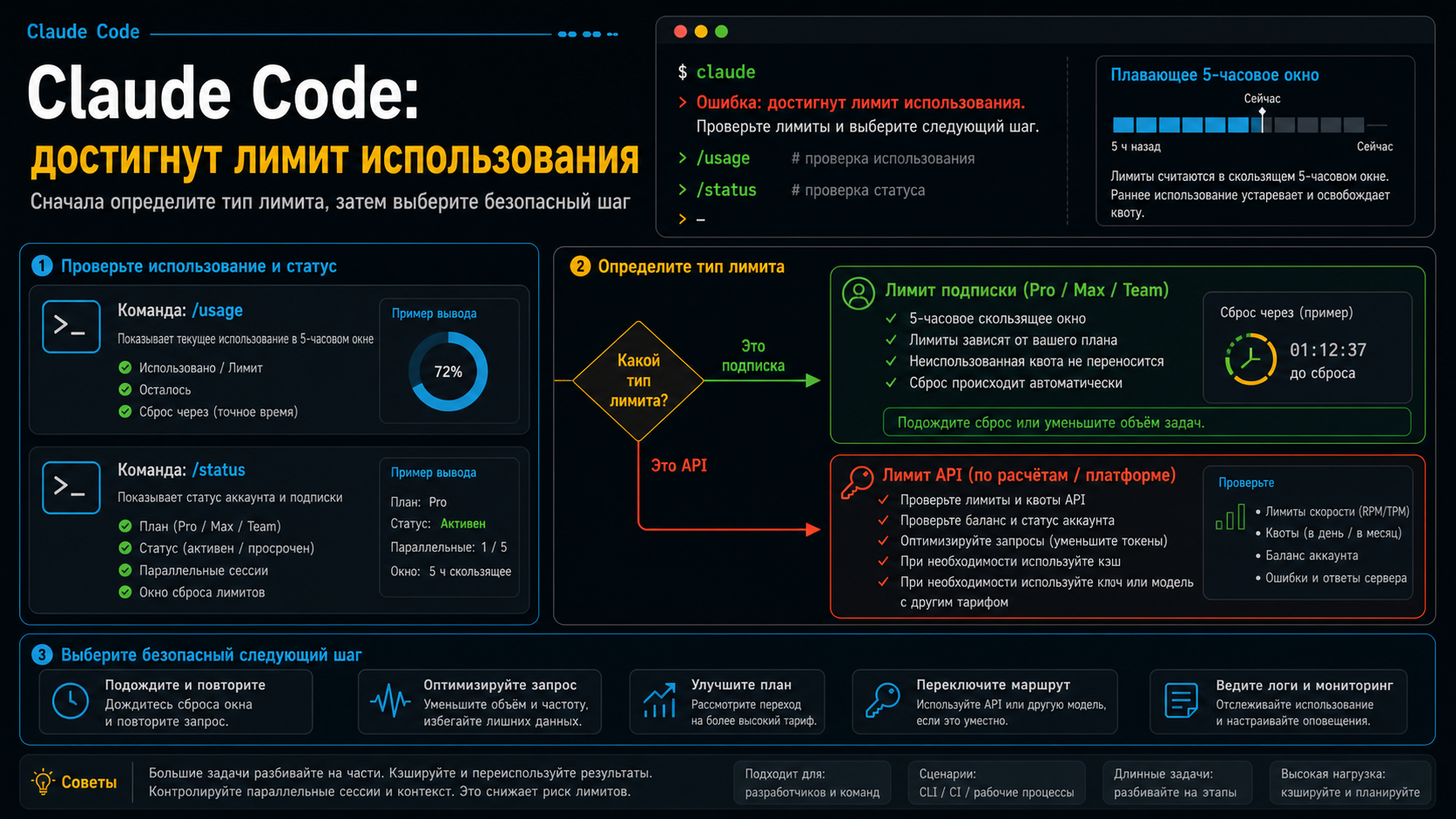 Claude Code: достигнут лимит использования в 2026 году. Что проверить сначала