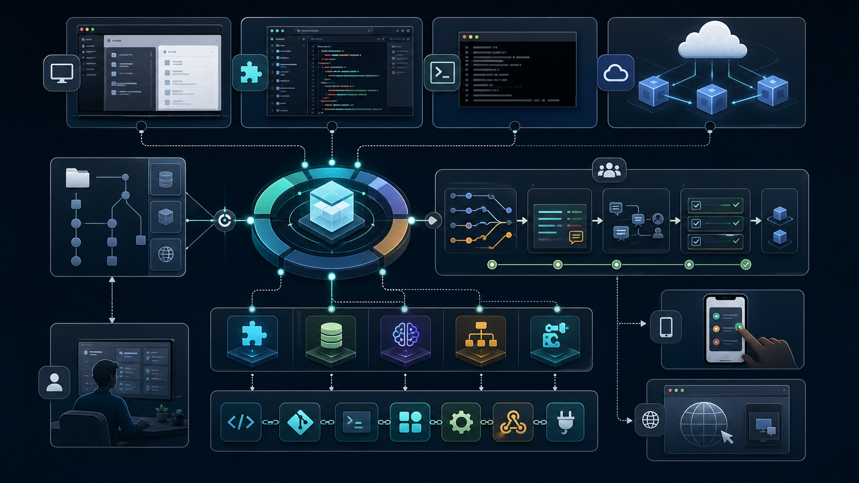 Карта поверхностей Codex: app, IDE, cloud, GitHub, browser и CI