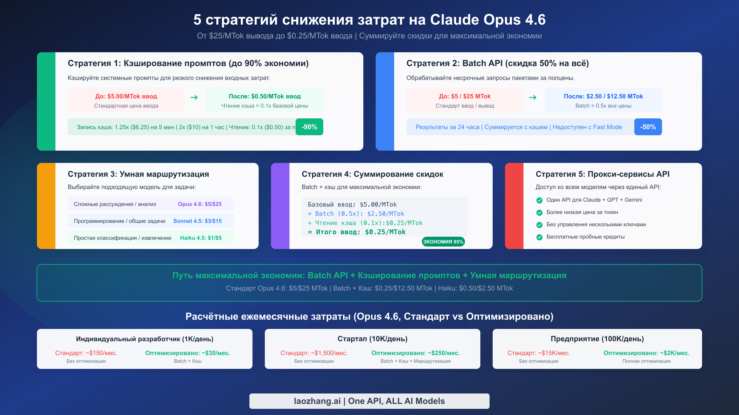 Пять стратегий оптимизации затрат для Claude Opus 4.6: экономия через кэширование, Batch API и маршрутизацию моделей