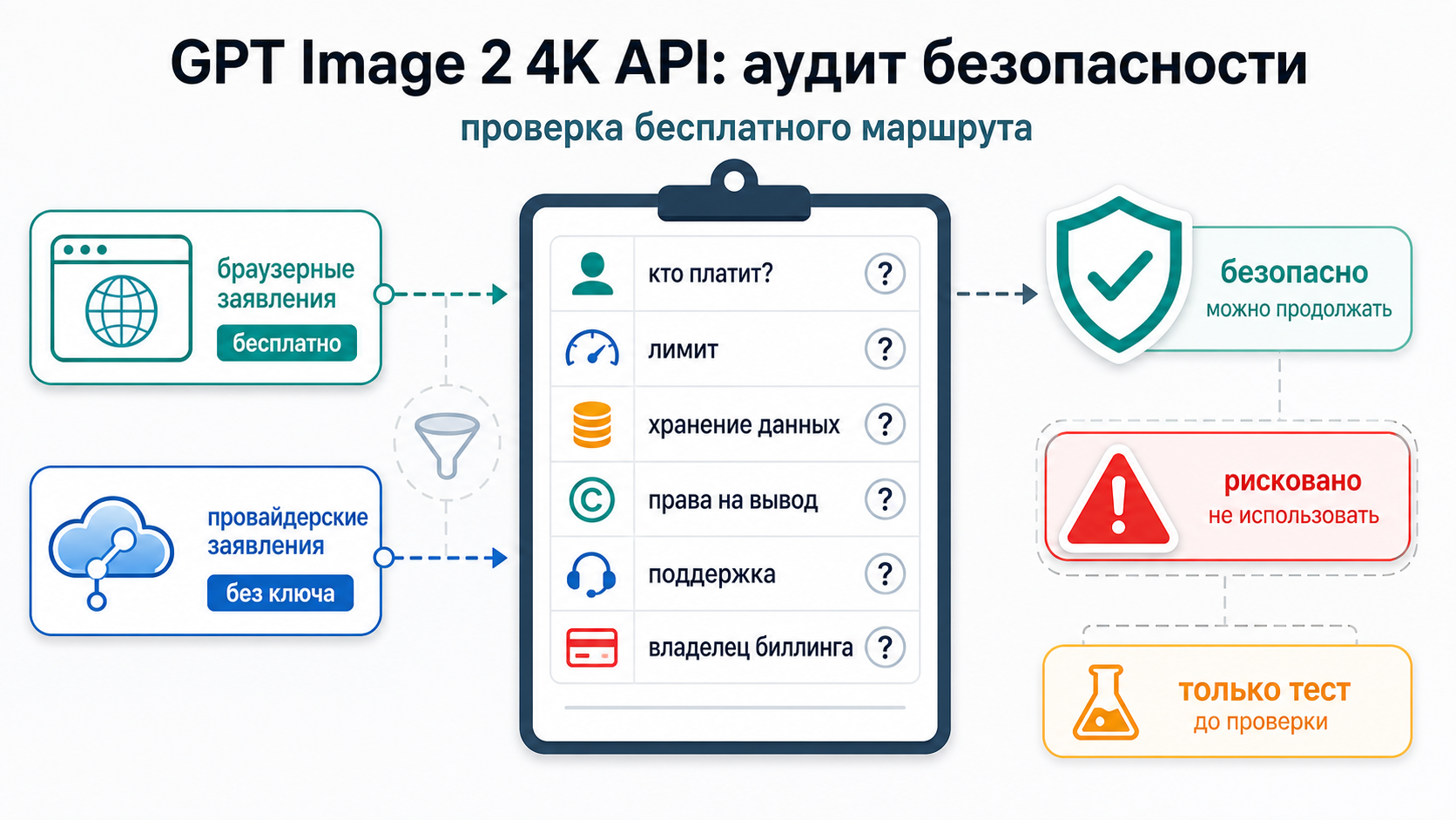 Чеклист проверки бесплатных или no-key маршрутов GPT Image 2