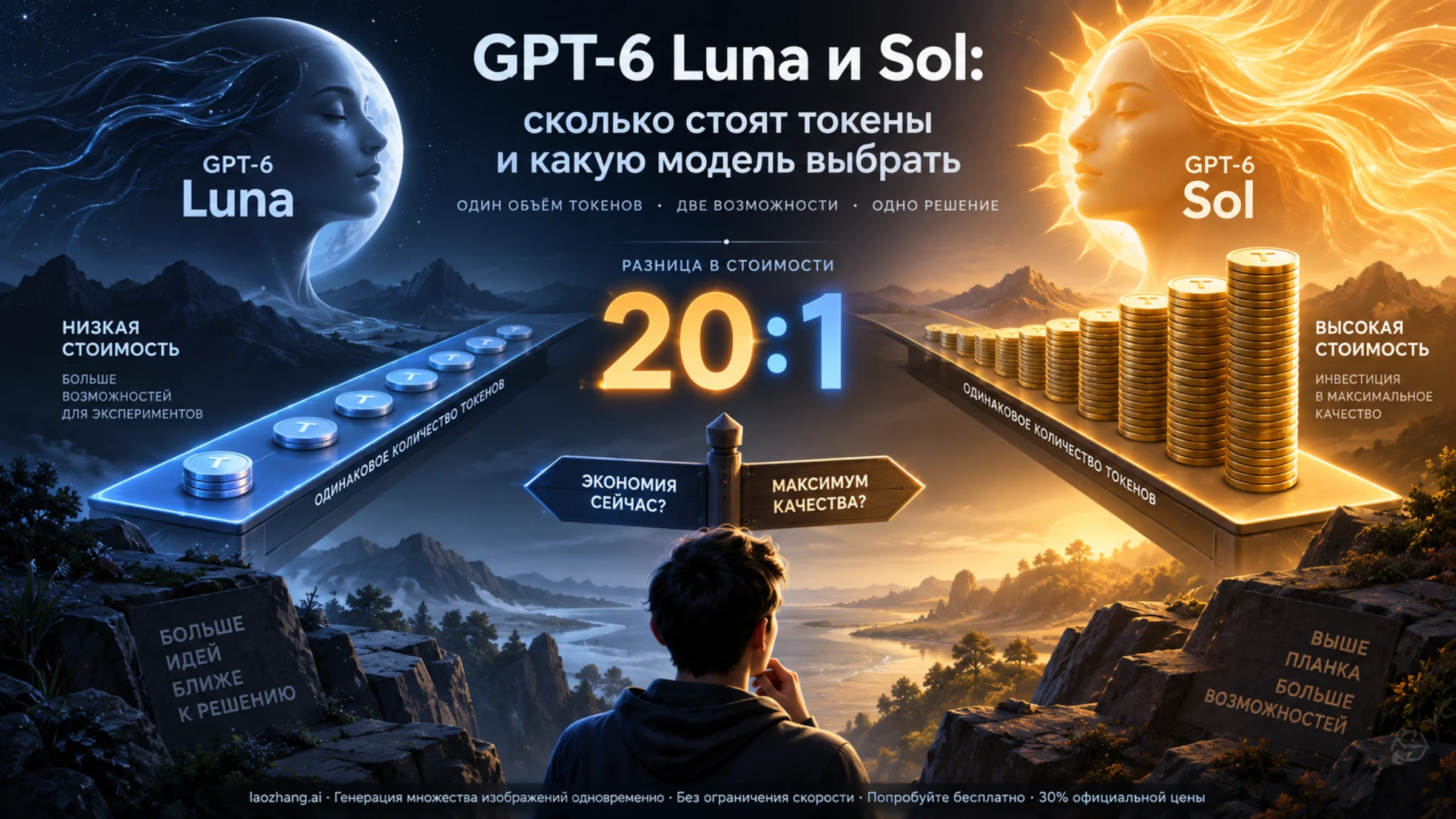 Два варианта выбора модели GPT-6: Luna и Sol