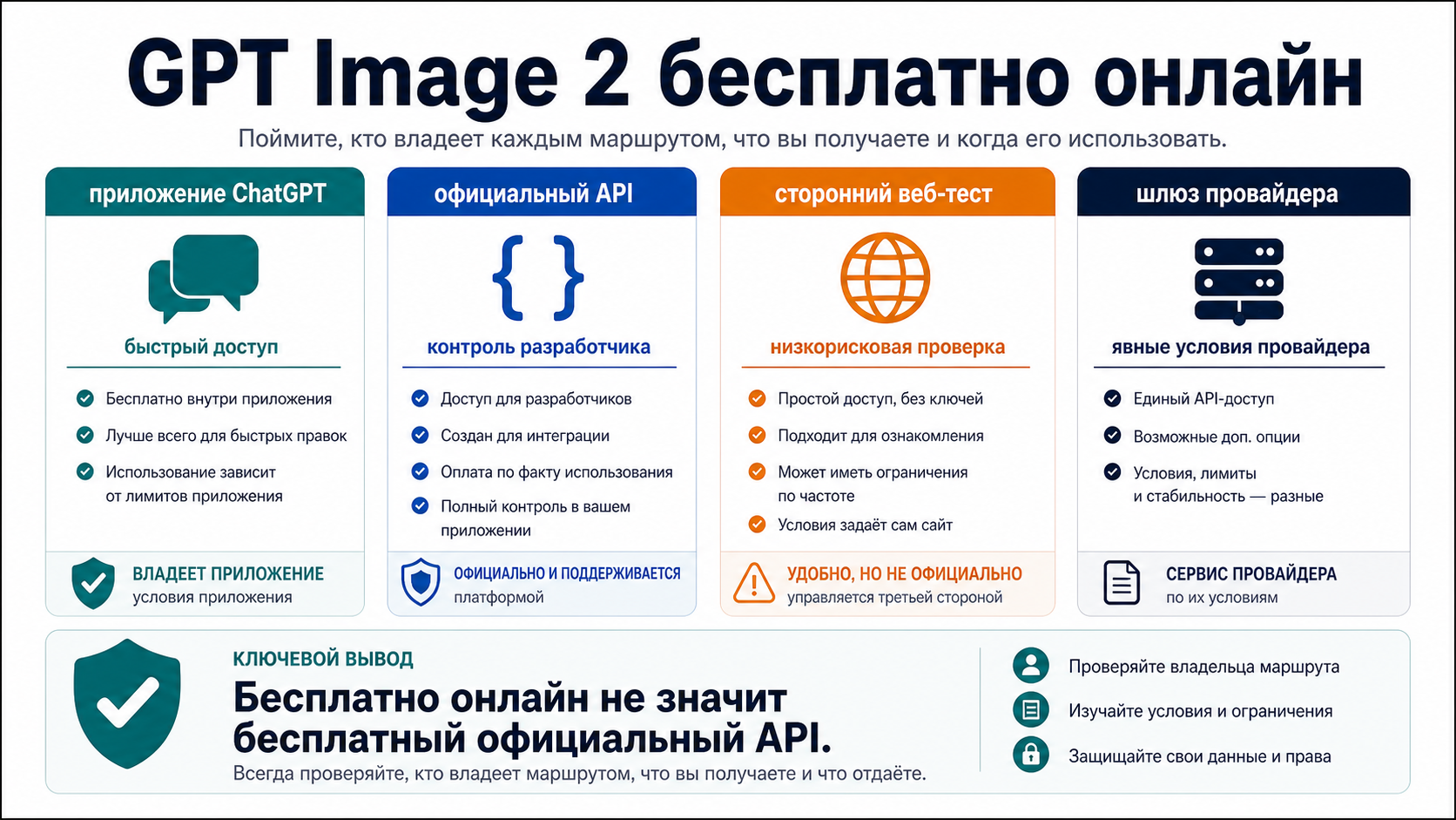 GPT Image 2 бесплатно онлайн: где официальный доступ, где веб-тест и когда нужен API