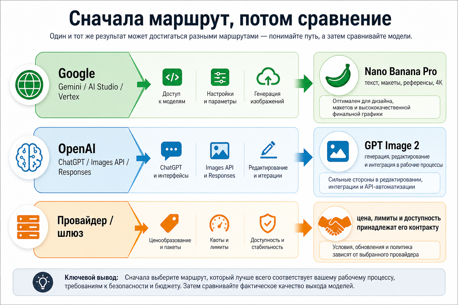 Карта маршрутов приложения, API и шлюза для Nano Banana Pro и GPT Image 2
