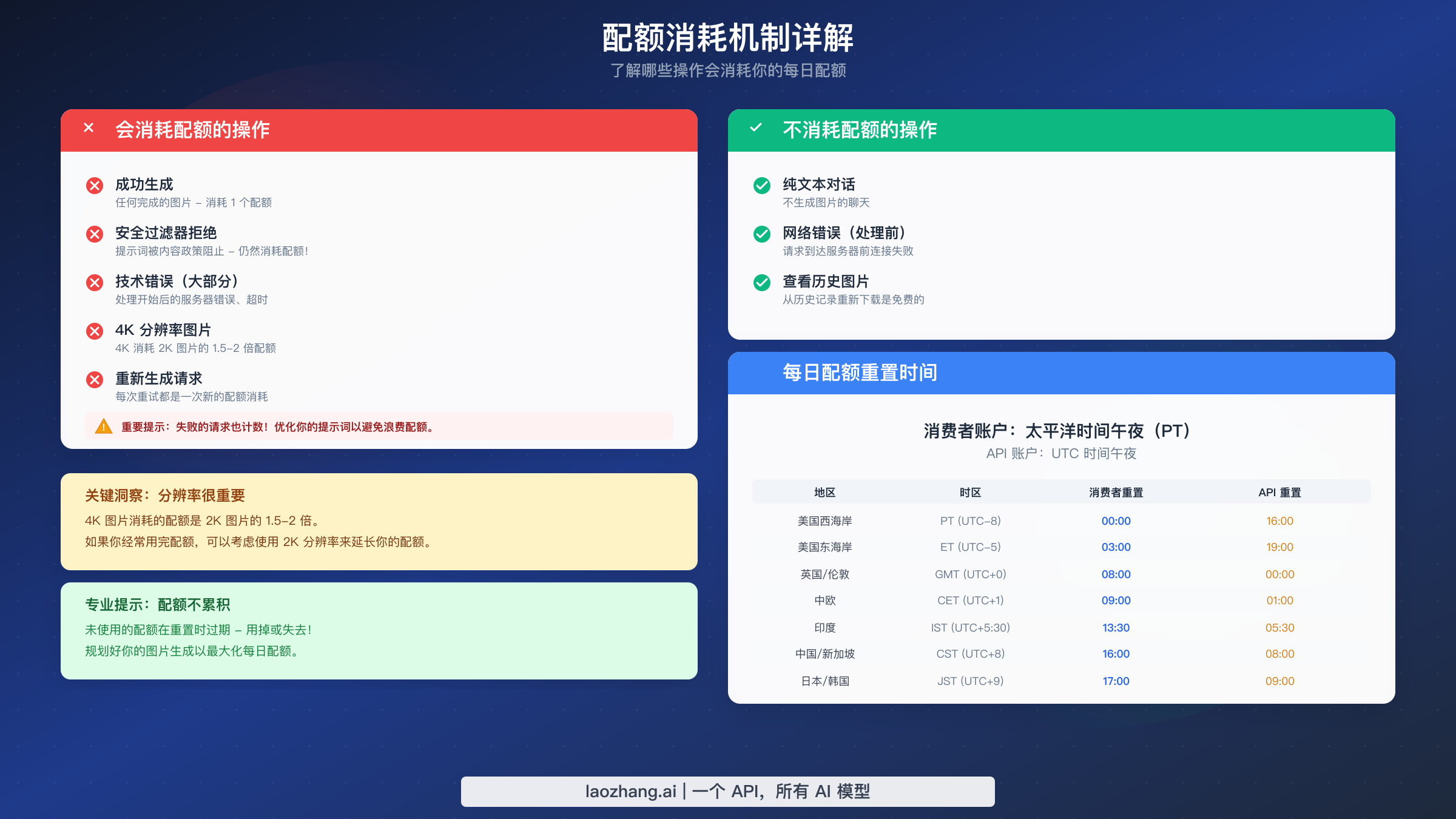 Nano Banana Pro 配额消耗机制和全球重置时间