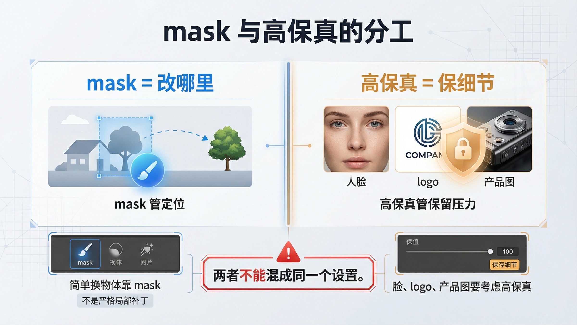 决策图:什么时候只靠 OpenAI mask 就够,什么时候需要 input_fidelity 高保真